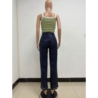 Moda femenina New -End Color sólido Pierna ancha con lentejuelas drapeadas Pantalones casuales para mujer - details 78