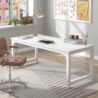 Mesa de Escritorio Moderna Blanca Ideal para Oficina en Casa, Dormitorio Montaje Fácil - details 2
