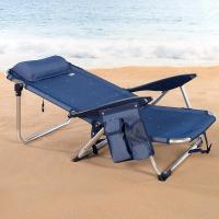 Silla de Playa Plegable y Reclinable en Azul Marino 5 Posiciones, Tamaño 51 x 45 x 76 cm, Peso Máximo 110 Kg, Material Aluminio, Antivuelco - details 4