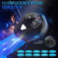 Embalaje privado Sexy HESEKS Vibrador Retraso Entrenador Glande Masajeador Estimulador Pantalla digital Masturbador masculino Copa Juguetes sexuales para adultos para hombres 18+ - details 0