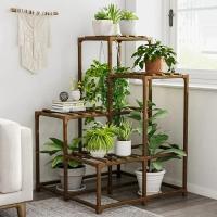 Estante de exhibición de plantas de escalera interior y exterior, soporte de plantas de madera, estante de almacenamiento de plantas de balcón, organizador de flores - details 0