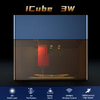 DEWIN Cortador láser ICube Pro 3W, grabador láser con filtro de humo, alarma de temperatura, 130x130mm - details 0