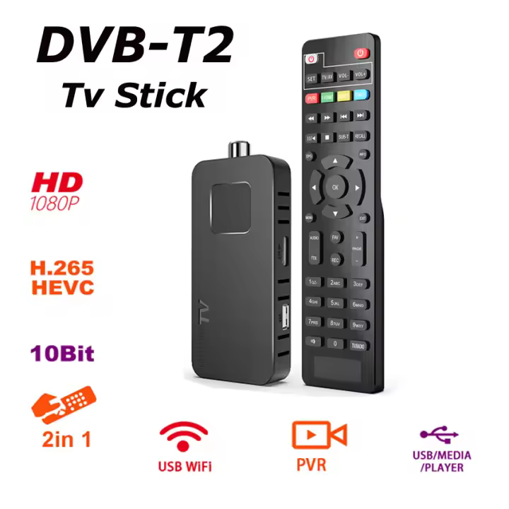 Receptor de Televisión Digital Terrestre DVB-T2 Gtmedia Resolución 1080P Mini Palo de Tuner - 1