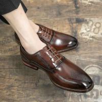 2025 zapatos puntiagudos de cuero de vestir de negocios para hombres, vestido de novia estilo Oxford para caminar, zapatos de fiesta - details 10
