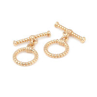 Pulsera de Tirantes Geométricos de Latón Dorado 18K Clasps para Hacer Joyería DIY - details 30