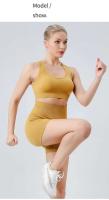 Conjunto de Yoga Sin Costuras para Mujer Ropa Deportiva de Color Sólido - details 12