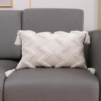 ANUMEI-funda de cojín bohemia de 45x45cm, 30x50cm, Beige, decorativa, cuadrada, de macramé - details 16
