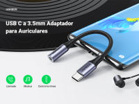 UGREEN tipo-c a cable de auriculares con conector de 3,5 mm Adaptador de audio AUX USB C de 3,5 mm - details 0