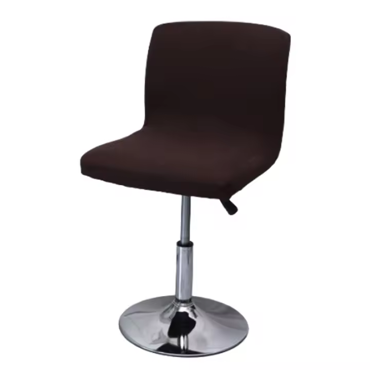 Funda elástica para silla de Bar, cubierta suave a prueba de polvo para asiento de taburete, funda para silla elevadora giratoria extraíble de Color sólido - 1