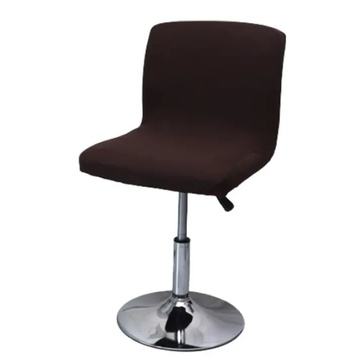 Funda elástica para silla de Bar, cubierta suave a prueba de polvo para asiento de taburete, funda para silla elevadora giratoria extraíble de Color sólido - 1