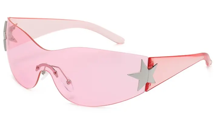 Nuevas gafas de sol Y2K Millennial Hottie Gafas de sol de aviador de una pieza Gafas de pentagrama - 1
