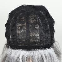 Pelucas en capas ombré gris oscuro con flequillo, extensión de cabello, peluca Bob en capas recta falsa, cabello sintético corto transpirable destacado - details 9