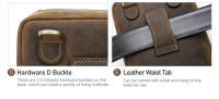 CONTACT'S Crazy Horse-Bolso cruzado de cuero para hombre, riñonera informal, bolso de hombro con bolsillo para teléfono pequeño - details 7