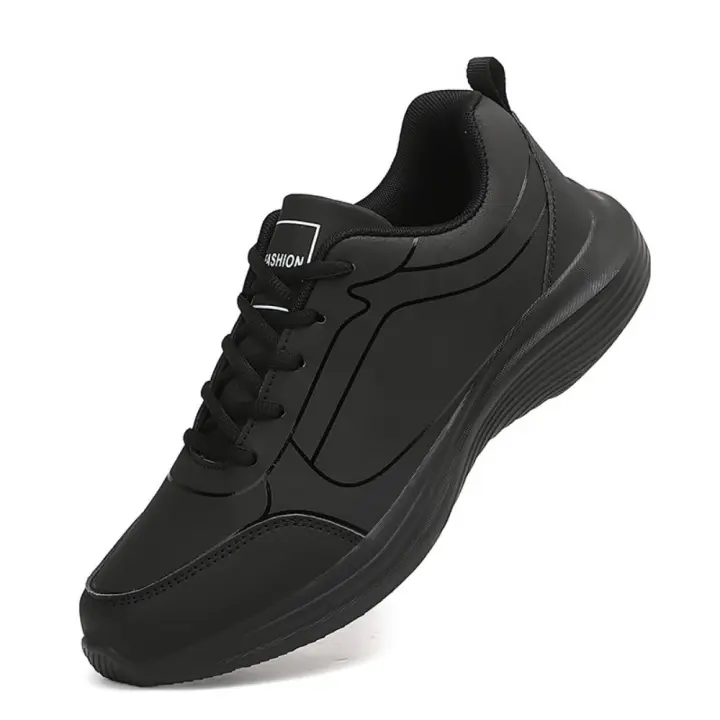 Zapatillas de deporte de cuero de alta calidad para hombre, zapatos informales impermeables, zapatillas ligeras para correr al aire libre, Tenis deportivos, zapatos planos masculinos - 1