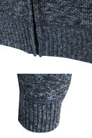 Chaqueta de Punto con Cuello de Béisbol para Hombres CHAIFENKO Top de Abrigo Grueso de Vellón para Otoño e Invierno Moda Rayada Cuidado de Lavado Máquina - details 7
