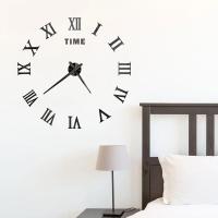 Reloj de pared con espejo acrílico de Número Romano grande 2D/3D, pegatina de moda DIY, relojes de cuarzo, decoración del hogar, pegatinas para el salón - details 28