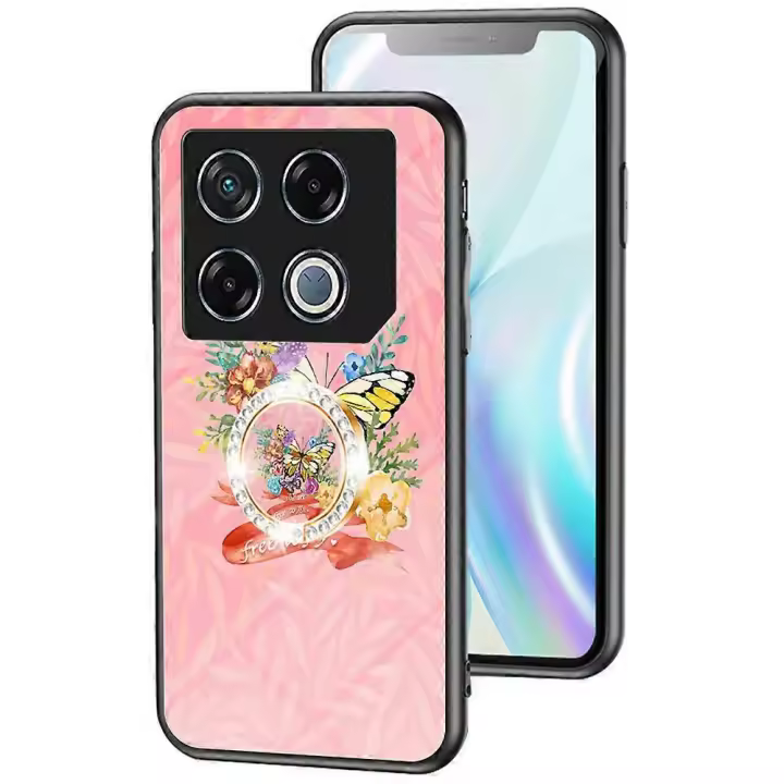 Funda para Infinix GT 20 Pro 5G con patrón de vidrio templado, soporte y cubierta para teléfono. - 1