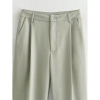 BUNO-traje informal para mujer, Chaqueta corta con bolsillos y cuello vuelto, pantalones elegantes de pierna ancha, moda urbana, primavera y verano, 2025 - details 13