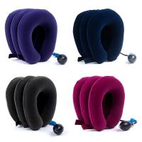 Retractor de vértebra inflable de aire de 3 capas, almohada de cuello en U, soporte para el cuello, tratamiento del Tractor, tracción del dolor de cabeza Cervical - details 7