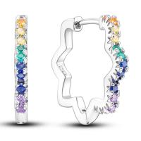 Pendientes de aro de Plata de Ley 925 para mujer, aretes con forma de corazón, luna y estrella, regalos de joyería - details 28