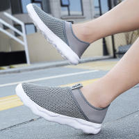 Zapatillas deportivas antideslizantes para hombre y mujer, zapatos transpirables para caminar, Tenis atlético, correr, gimnasio, viajes, trotar, color gris - details 9