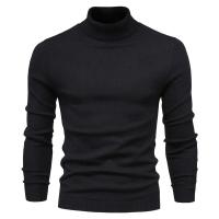 Jersey informal de cuello alto para hombre, suéter de punto, Color sólido - details 9