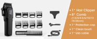 Cortapelos Profesional para Hombres, Cortapelos 3 en 1, Recortador de Barba y Afeitadora Eléctrica con Pantalla LED, Kit de Aseo Inalámbrico para el Hogar, Viajes, Peluquero, Regalo Ideal para Él - details 2