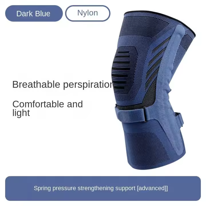 1 Pcs Spring Support Running Knee Pads Basketball Hiking Compression Shock Absorption Breathable Meniscus Knee Protector - 1