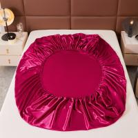 1 pza. Sábana ajustable de satén en color liso (sin funda de almohada), sábanas suaves protectoras de colchón, cómodo - details 1
