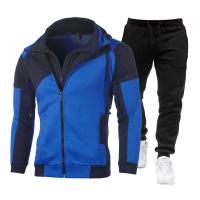 Conjunto deportivo informal para hombre, Sudadera con capucha y pantalones de cintura elástica, 2 piezas - details 2