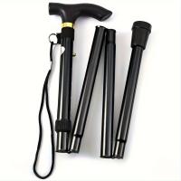 Bastón plegable ligero con punta de goma y altura ajustable, perfecto para senderismo, Trekking y viajes - details 7