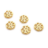 Tapas de cuentas de copos de nieve de latón de Color dorado de 18K, accesorios de alta calidad para manualidades, materiales para hacer joyas, sitio web oficial de Rosediy - details 43