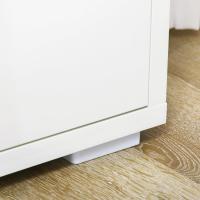 Almacenamiento Mueble Auxiliar 3 Puertas Estantes Ajustables Comedor Entrada 120x37x75 cm Blanco - details 8