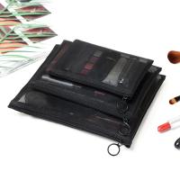 Neceser de viaje para mujer, bolsa de aseo de malla negra transparente, organizador de maquillaje, bolsa de lavado, pequeña y grande - details 37