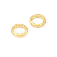 Anillo de Cierre Redondo de Brasso Dorado Mate Joyería de Alta Calidad - details 51