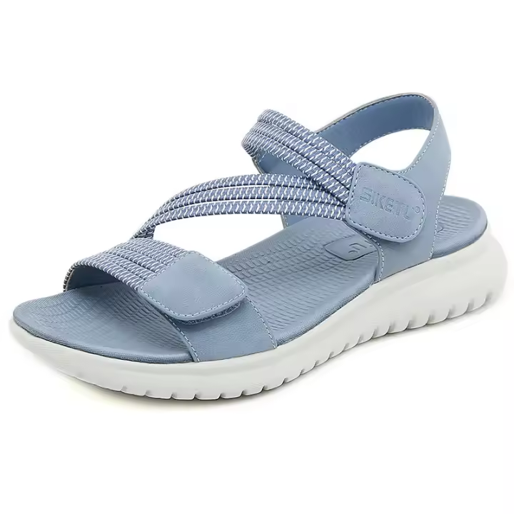 Sandalias de verano, estilo deportivo ligero para mujer, cómodas sandalias de talla grande con banda de goma. - 1