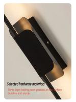 Lámpara de pared larga LED nórdica moderna y minimalista, Lámpara decorativa de pared de fondo de sofá de sala de estar, lámpara de mesita de noche de dormitorio - details 4