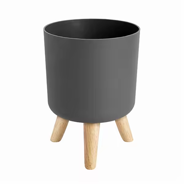 Macetas modernas con patas de madera, soporte para dormitorio, sala de estar, suelo de pie, maceta, maceteros de jardín para el hogar -B - 1
