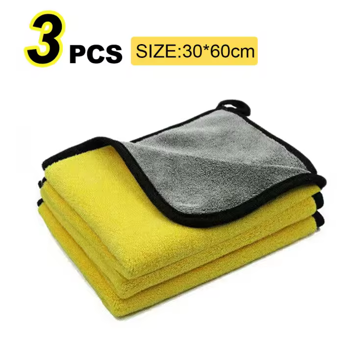 Toalla de microfibra de 5/10 piezas, paño de limpieza de doble capa para ventana de vidrio, suministros de lavado de coches - 1