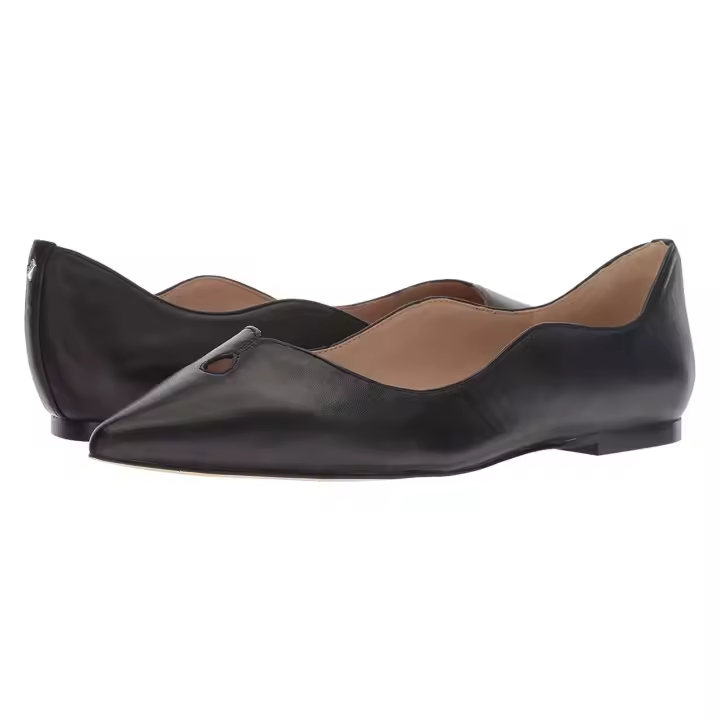 Plano de moda para mujer, cómodos zapatos de cuero con suela de goma. - 1