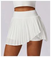 Moda chica gimnasio correr falda plisada falda de tenis de Golf con bolsillo mujeres deportes cintura alta falda de Yoga pantalones cortos faldas deportivas - details 5