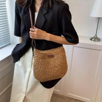 Bolsos cruzados de mimbre de verano para mujer, bolso de hombro tejido de paja, bolsos pequeños tejidos a mano para mujer - details 1