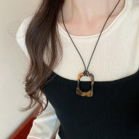 Collar Retro para mujer, nuevo nicho coreano, cadena de suéter, moda, otoño e invierno, versátil, collar de sentido premium - details 30