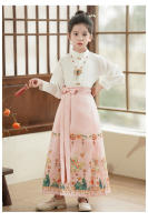 Falda con cara de caballo para niña, conjunto modificado Hanfu, disfraz antiguo Ming Tang de estilo chino para niña, verano para niños - details 14