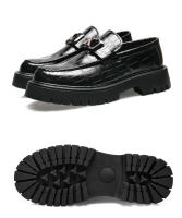 Nuevos zapatos de cuero para hombres, mocasines de plataforma que realzan los zapatos casuales de cuero - details 11