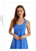 Nuevo estilo de camisón europeo y americano para comercio exterior transfronterizo, camisón de algodón con tirantes elásticos de talla grande, vestido sin mangas para mujer, se puede usar como ropa de casa - details 21