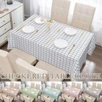 Mantel rectangular con estampado de cuadros de estilo nórdico, impermeable, resistente al aceite, patrón de búfalo de agua, mesa de comedor, fiesta - details 1