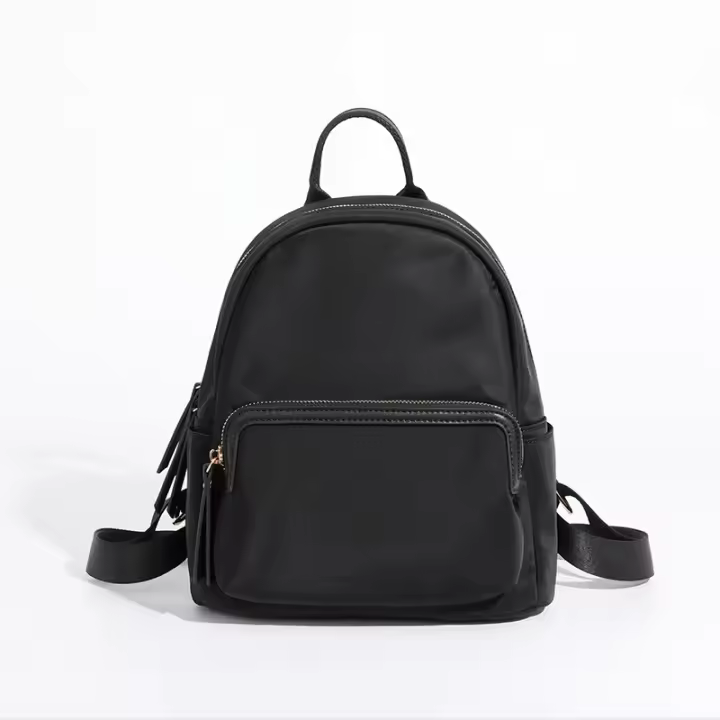 Bolso de moda casual versátil de color sólido, nueva mochila de viaje premium con cremallera, bolso de mujer de lujo ligero. - 1