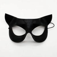 Máscara de encaje de Halloween media cara bola de mascarada femenina Cosplay Animal cara de gato máscara negra - details 6