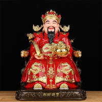 El Buda de resina Wen atrae riqueza y prosperidad, decoraciones para el hogar, ropa roja, empresa de pintura Caishen, apertura de tienda, - details 3